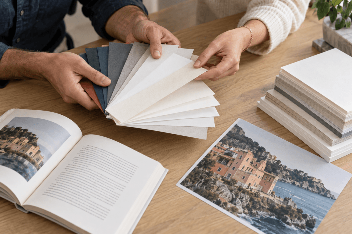 Immagine illustrativa: scelta delle carte per un libro